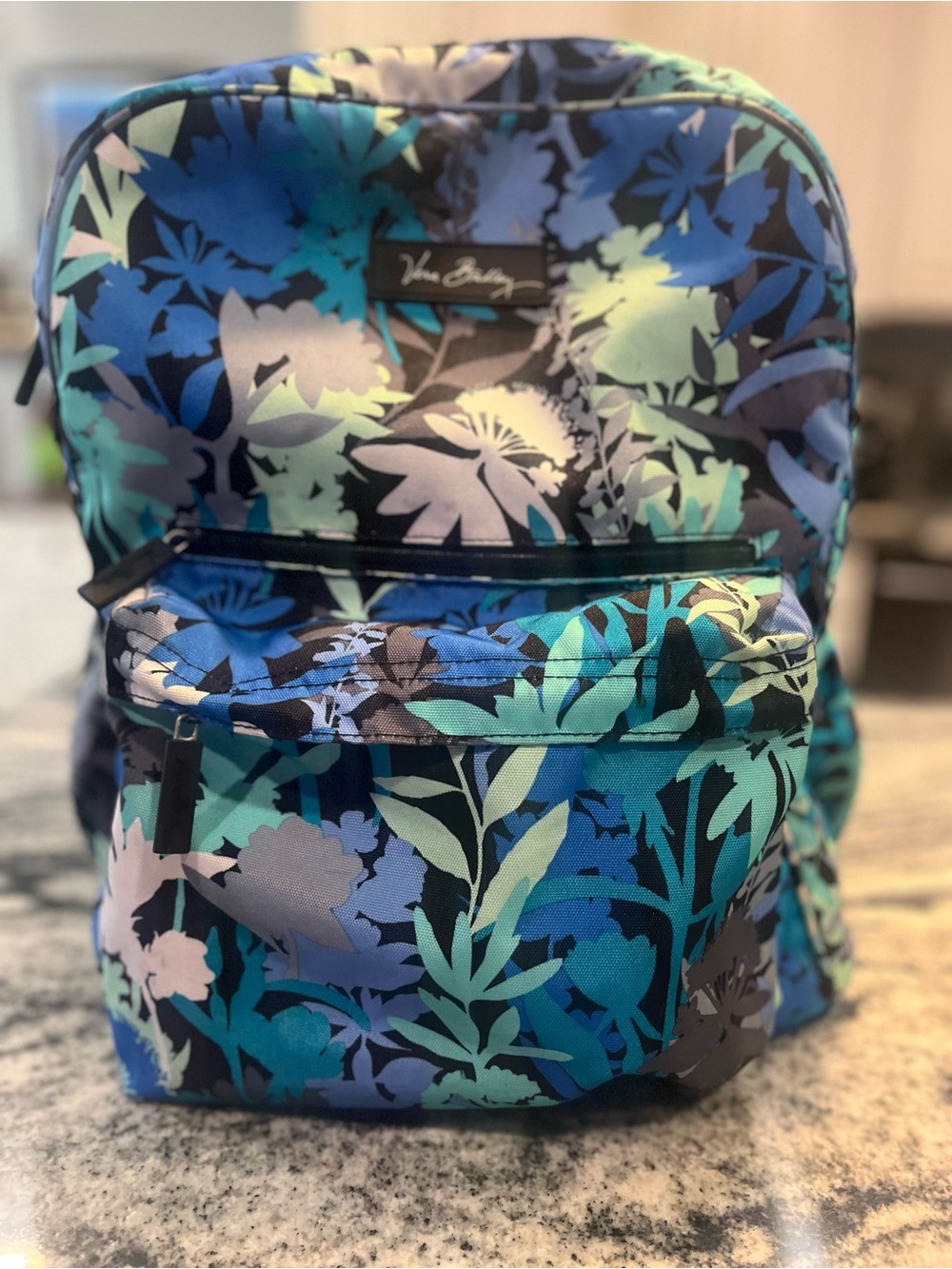 Vera Bradley Navy, Teal and Mint Floral Backpack
